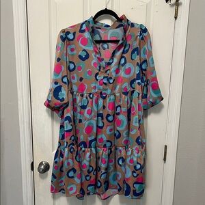 Colorful Leopard Print Dress